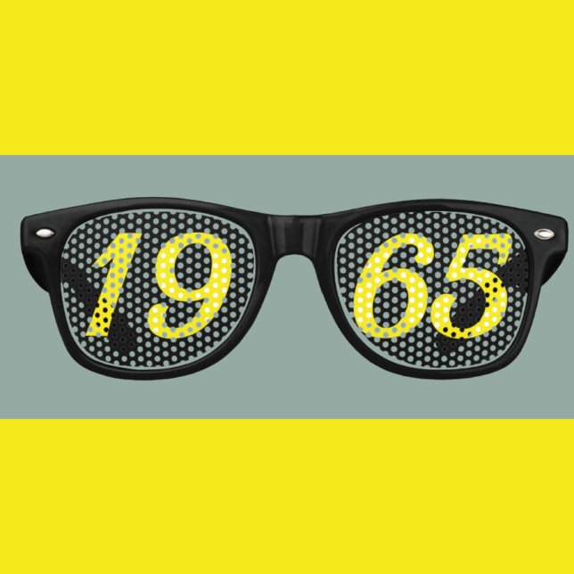 Lunettes De Fête Retro Né en 1965 60e anniversaire amusant nuances lunett (Créateur téléchargé)