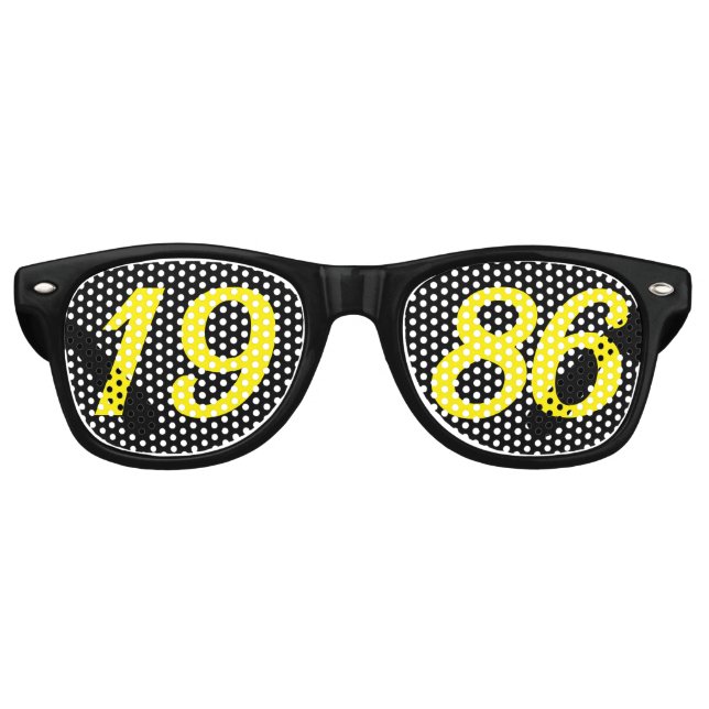 Lunettes De Fête Retro Né en 1986 40e anniversaire amusant nuances lunett (Devant)