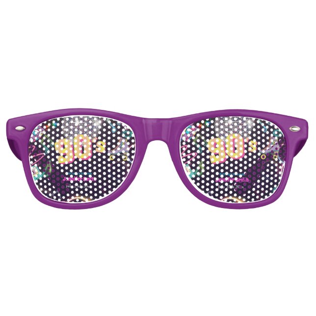 Lunettes De Fête Retro Neon Disco Vibes des années 90 Stytle (Devant)