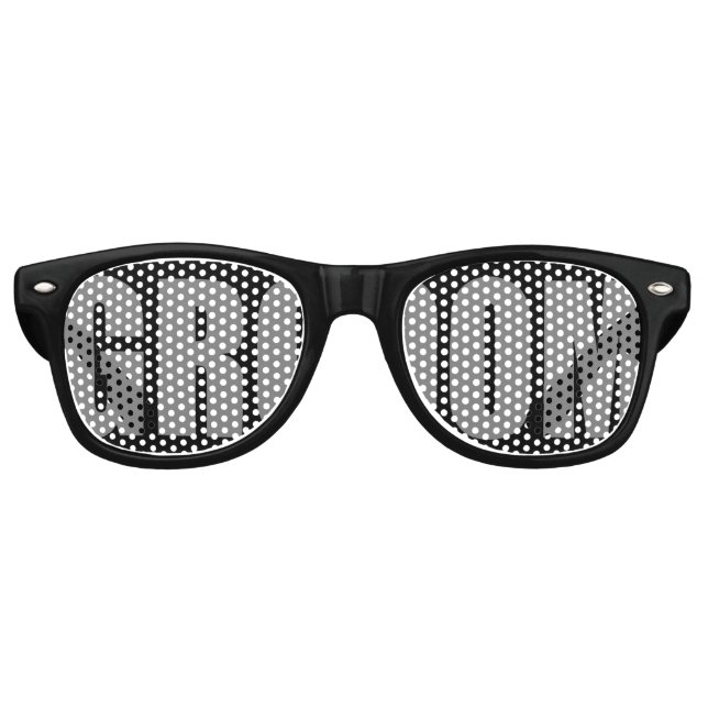 Lunettes De Fête Retro Nuances de chambre à gaines noires (Devant)