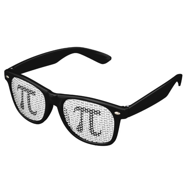 Lunettes De Fête Retro Numéro noir d'origine pi jour symbole mathématique (Angulaire)