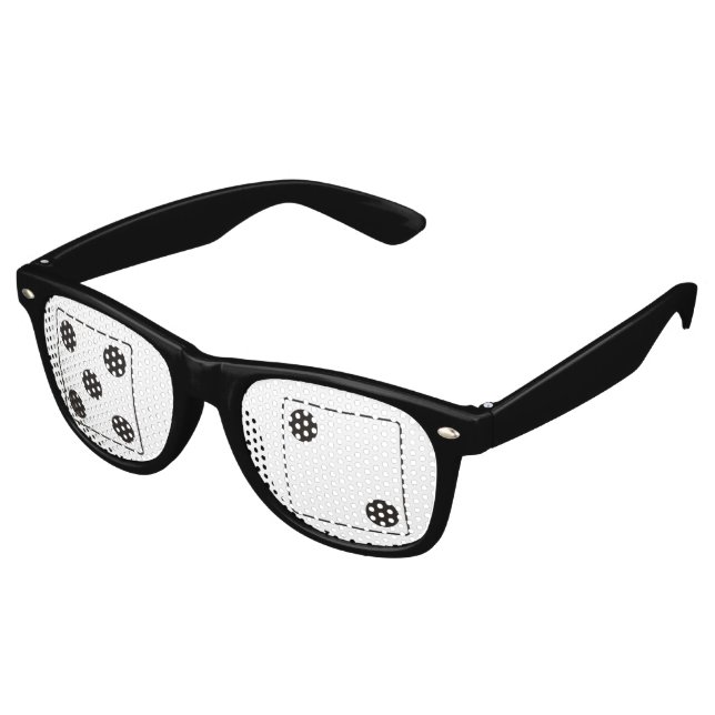 Lunettes De Fête Retro Numéros DICE pips 5 & 2 + vos idées (Angulaire)