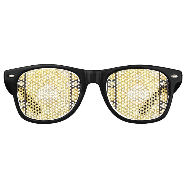 Lunettes De Fête Retro Or sacré tombé (Devant)