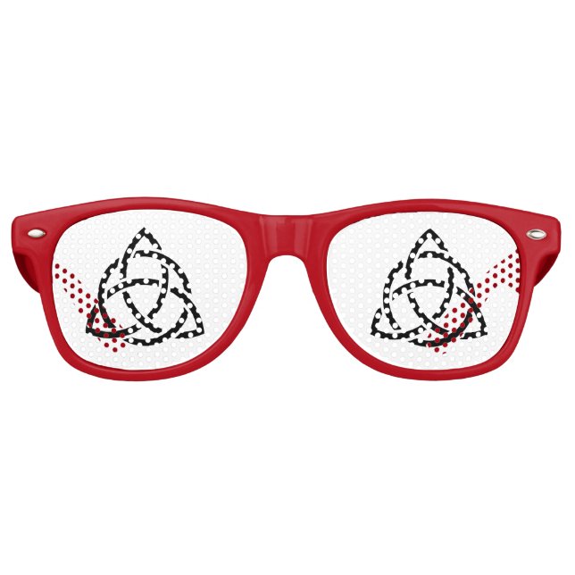 Lunettes De Fête Retro Original Celtic Triquetra Knot black icon (Devant)