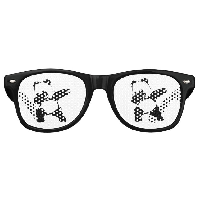 Lunettes De Fête Retro Panda qui dab  (Devant)