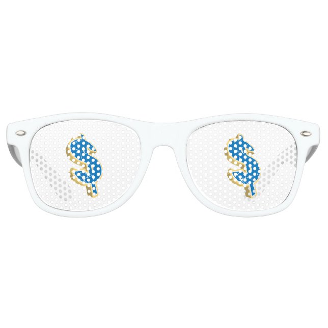 Lunettes De Fête Retro Panneau dollar (Devant)