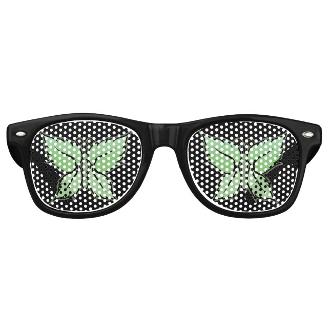 Lunettes De Fête Retro Papillon à menthe (Devant)