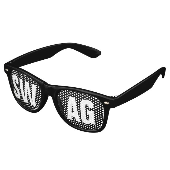 Lunettes De Fête Retro Parti noir et blanc SWAG