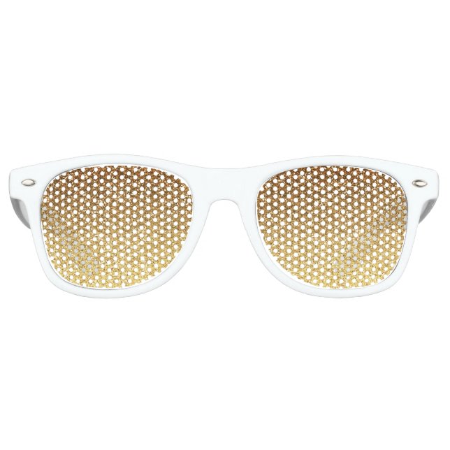 Lunettes De Fête Retro Parties scintillant Gold Faux Ombre (Devant)