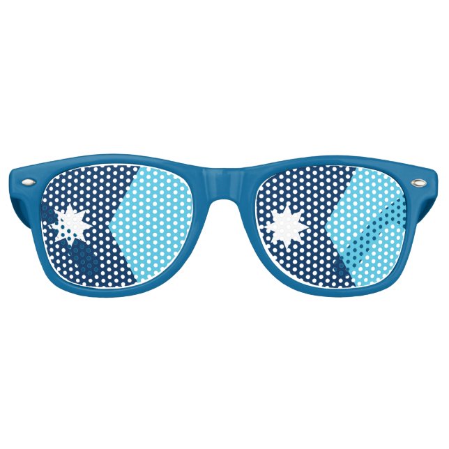 Lunettes De Fête Retro Party Shades Sunglasses with flag of Minnesota (Devant)