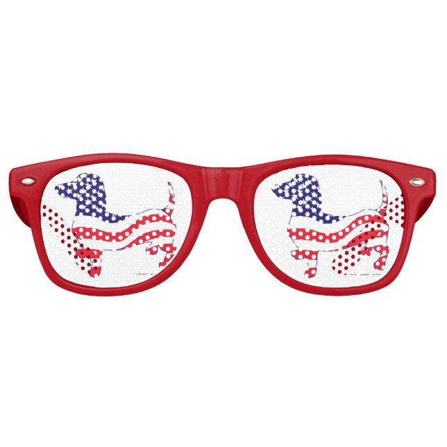 Lunettes De Fête Retro Patriotique Weiner (Devant)