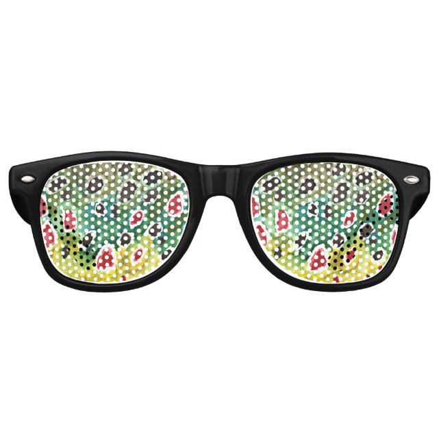 Lunettes De Fête Retro Pêcheur de truites (Devant)