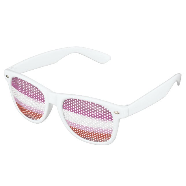 Lunettes De Fête Retro Peinture de fierté lesbienne (Angulaire)
