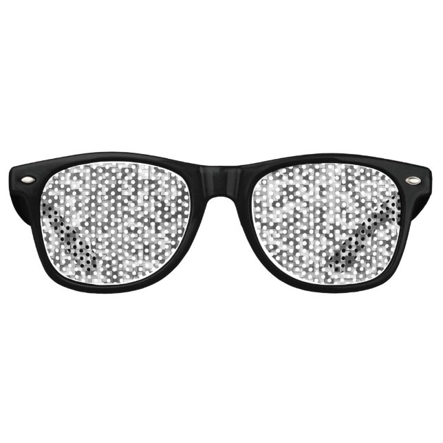 Lunettes De Fête Retro Petits carrés serrés dans les tons gris pour être  (Devant)