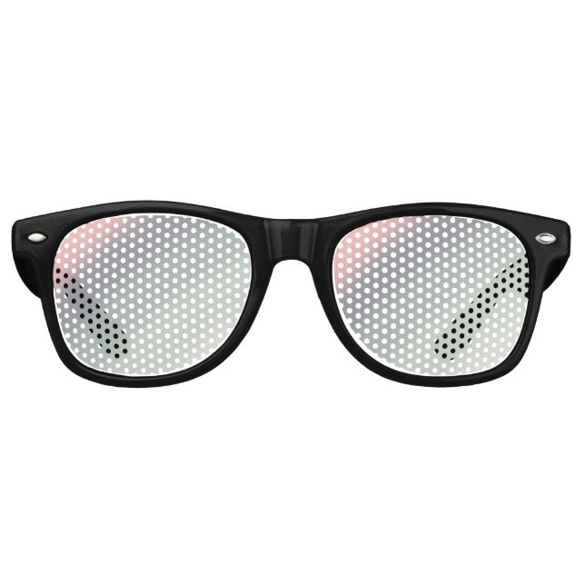 Lunettes De Fête Retro Pink Green Ombre Gradient Blur Abstract Design (Devant)