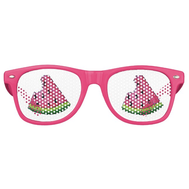 Lunettes De Fête Retro Pique-nique de melon Pique-nique Pink Fruit Melon  (Devant)