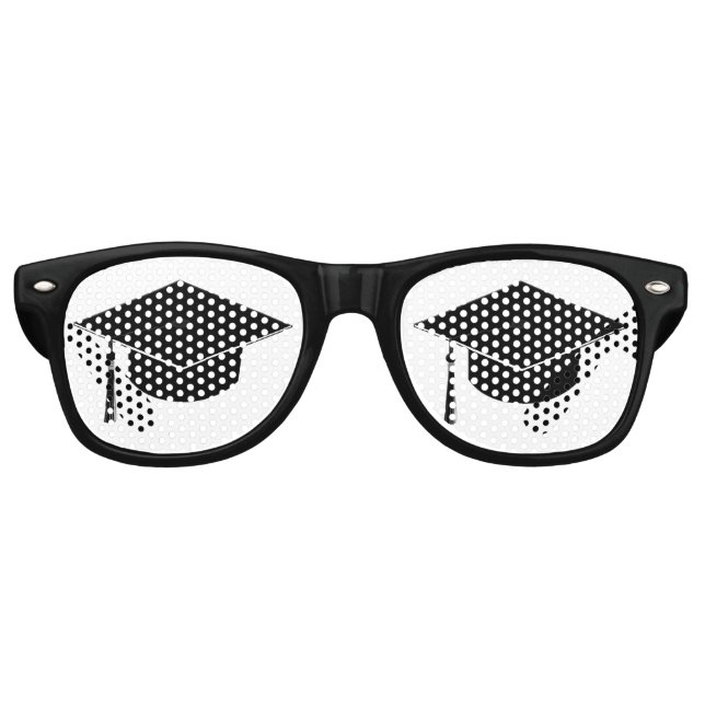 Lunettes De Fête Retro Planche Mortboard de fin d'études amusante (Devant)