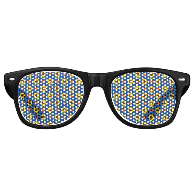 Lunettes De Fête Retro Plante de tournesol dans un pot (Devant)