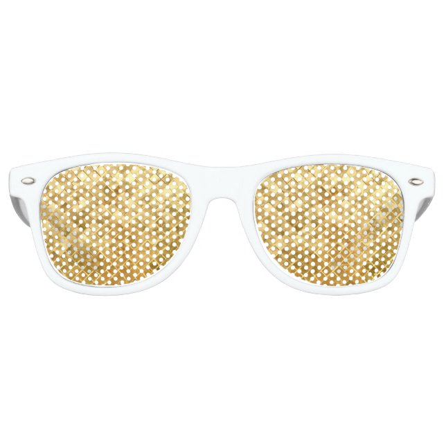 Lunettes De Fête Retro Plaque de contrôle en or (Devant)