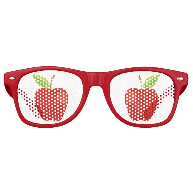 Lunettes De Fête Retro Pomme rouge (Devant)