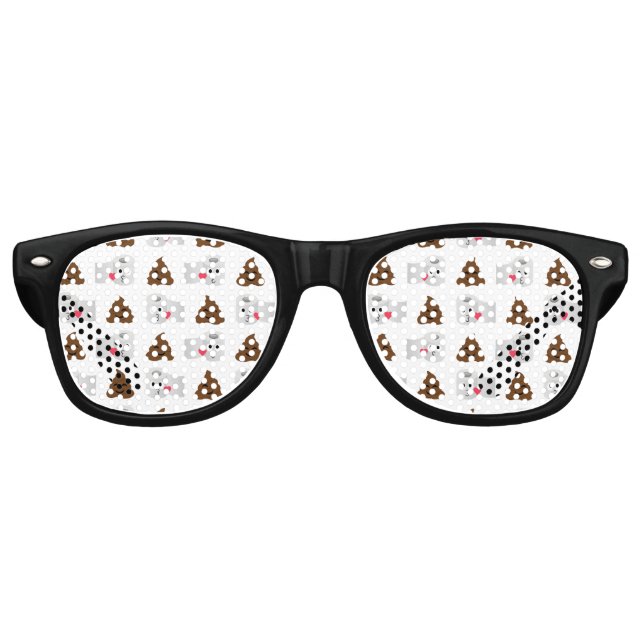 Lunettes De Fête Retro poop emoji et papier de toilette (Devant)