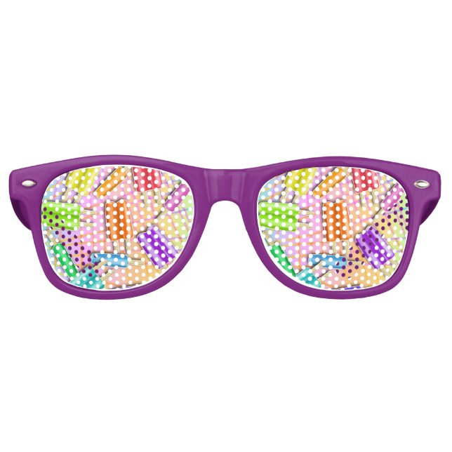 LUNETTES DE FÊTE RETRO POPSICLES POP ART (Devant)