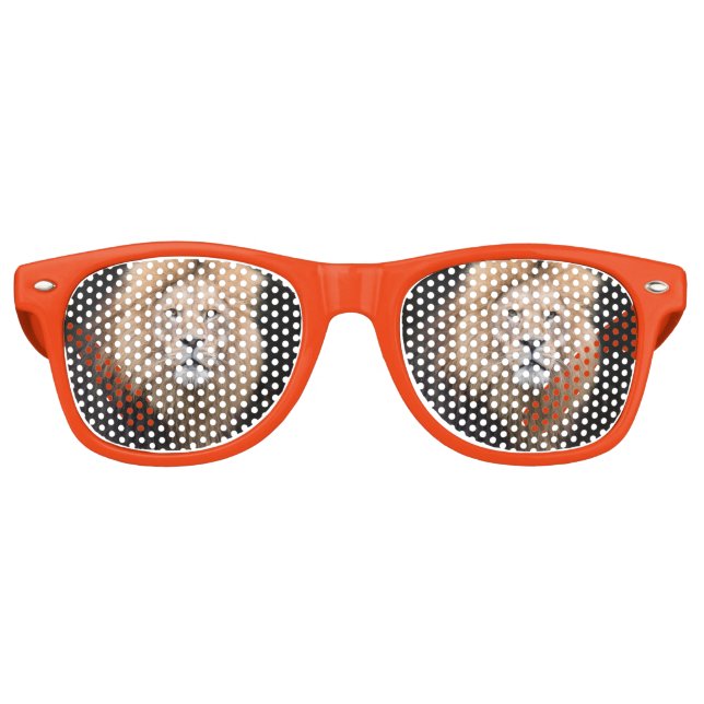 Lunettes De Fête Retro Portrait de Closeup (Devant)