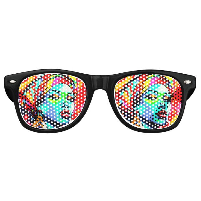 Lunettes De Fête Retro Portrait Pop Art (Devant)