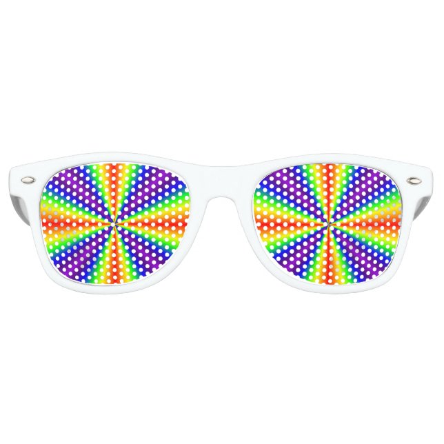Lunettes De Fête Retro Rainbow Cross (Devant)