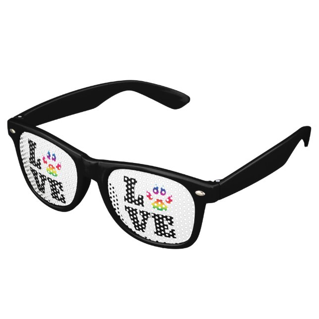Lunettes De Fête Retro Rainbow paw (Angulaire)