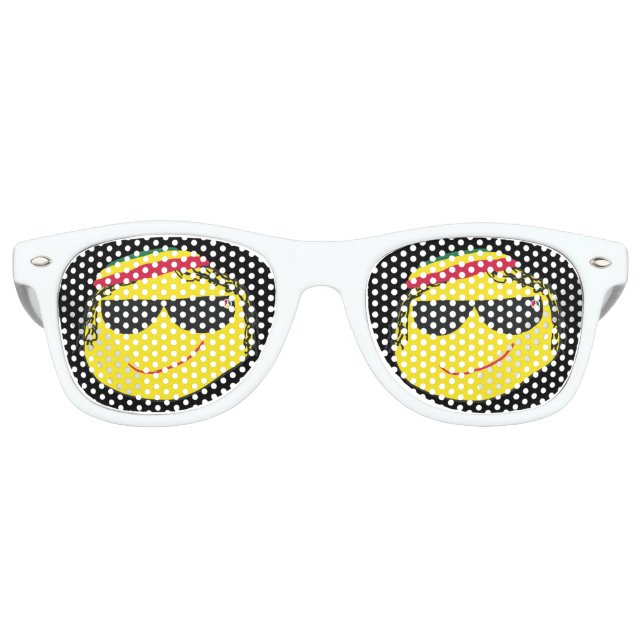 Lunettes De Fête Retro Rasta Emoji (Devant)