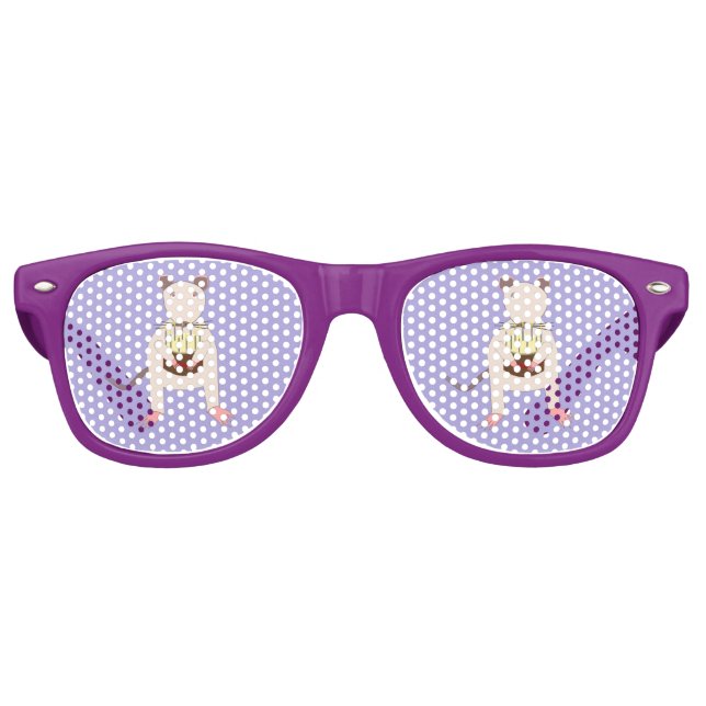 Lunettes De Fête Retro Rat de Siamese avec gâteau d'anniversaire (Devant)