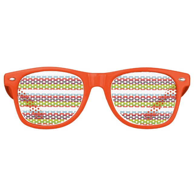 Lunettes De Fête Retro Rayures colorées magiques (Devant)