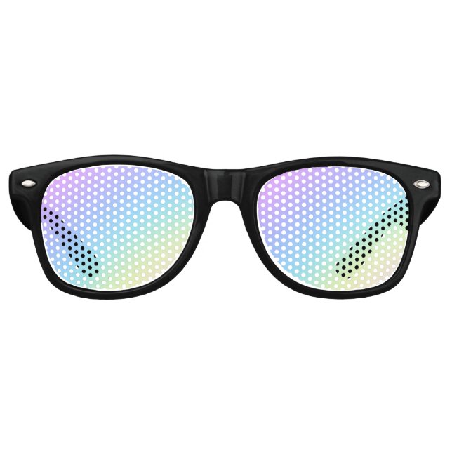 Lunettes De Fête Retro Retro Rainbow Ombre Gradient Blur Abstract Design (Devant)