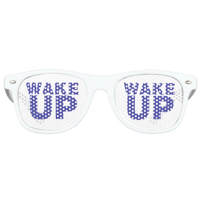 Lunettes De Fête Retro Réveiller le bleu (Devant)