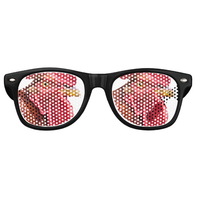 Lunettes De Fête Retro Rooster Face (Devant)
