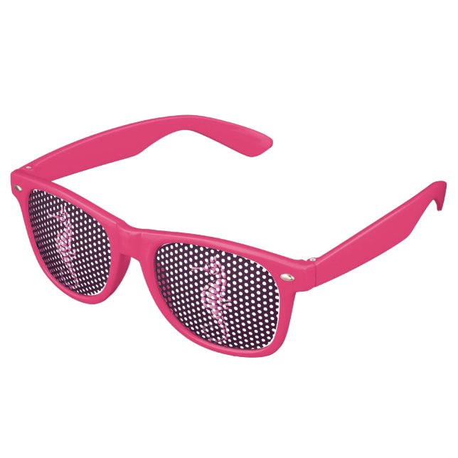 Lunettes De Fête Retro Rose hippocampe (Angulaire)