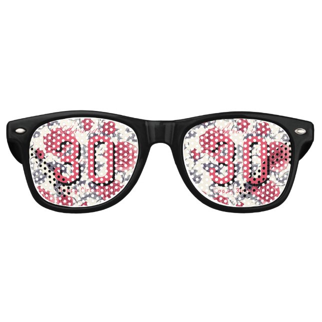 Lunettes De Fête Retro Rose Minimaliste 20e Anniversaire (Devant)