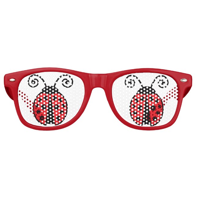 Lunettes De Fête Retro Rouge rétro Cool de Ladybug (Devant)