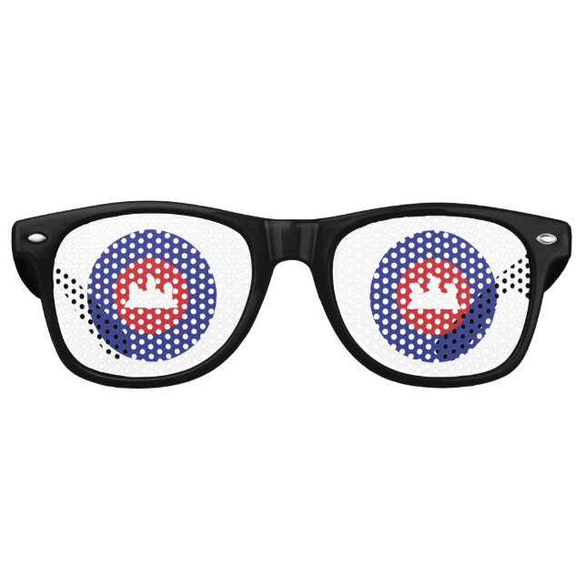 Lunettes De Fête Retro Roundel cambodgien (Devant)