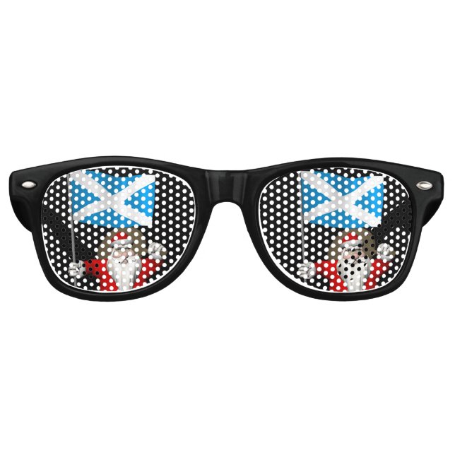 Lunettes De Fête Retro Santa Claus Avec L'Enseigne De L'Ecosse (Devant)