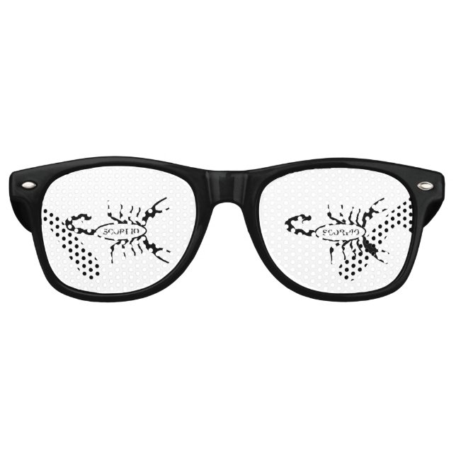 Lunettes De Fête Retro Scorpio noir Scorpion étoile (Devant)