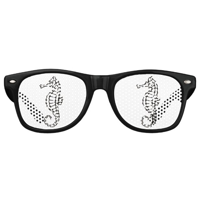 Lunettes De Fête Retro Seahorse Black (Devant)