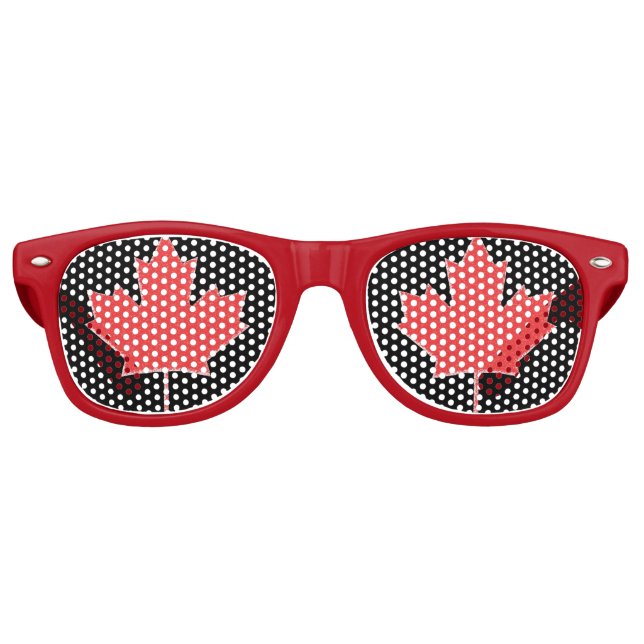 Lunettes De Fête Retro Shades de la fête de la feuille d'érable (Devant)