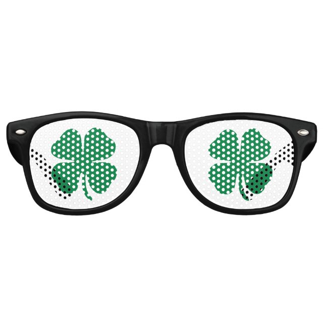 Lunettes De Fête Retro Shamrock Luck St Patrick's Day Celebration (Devant)