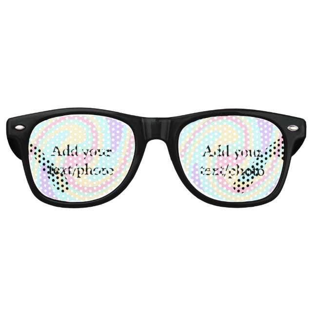 Lunettes De Fête Retro Simple acrylique pour marbre ajouter votre nom de  (Devant)