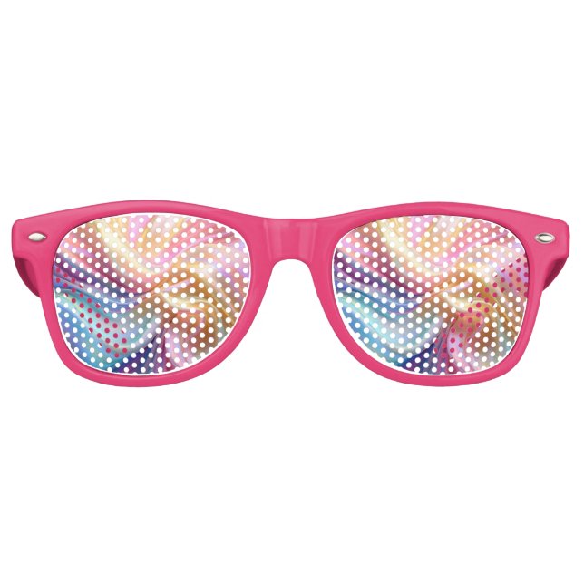 Lunettes De Fête Retro Soie pastel colorée (Devant)