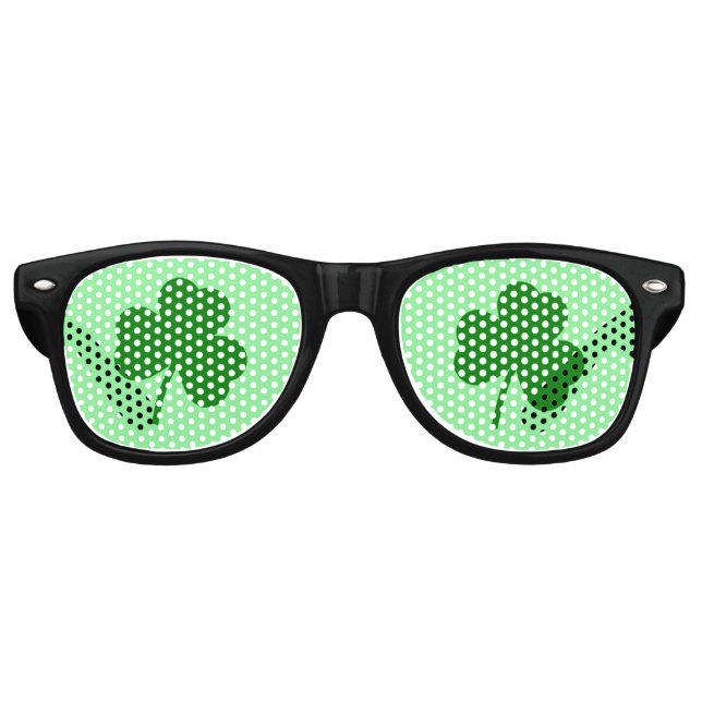 LUNETTES DE FÊTE RETRO STI. PATRICK'S DAY CLOVER SUNGLASSES (Devant)