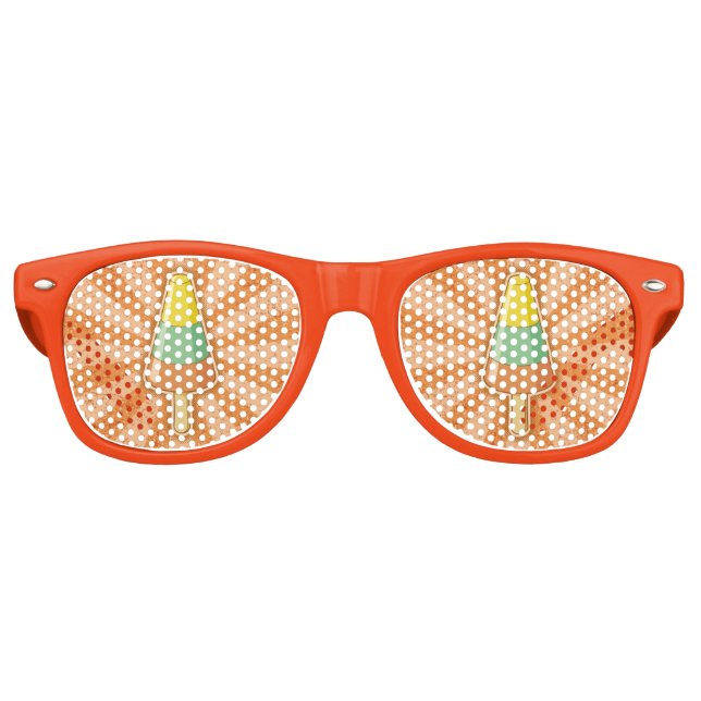 Lunettes De Fête Retro Stick Sorbet en forme de cône (Devant)