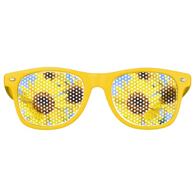 Lunettes De Fête Retro Sunflower d'été (Devant)